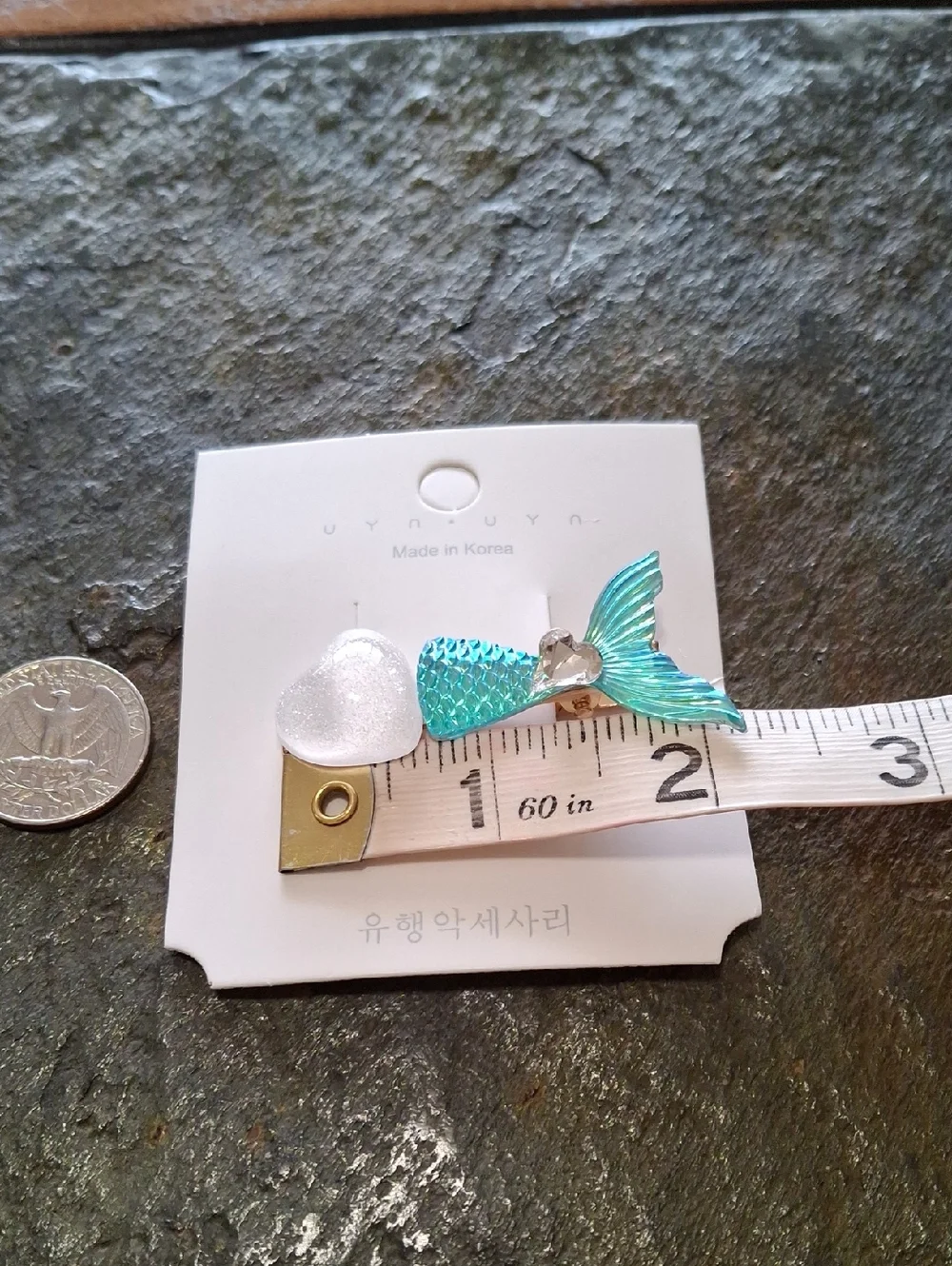 Aqua Mermaid Tail Hair Clip